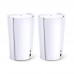 TPLink AX6600 Tri Band Whole Home AI Driven Mesh Wi Fi 6 System for Lightning Fast Connections, boosting seamless coverage with Home Shield, 2.5Gbps WAN Port, works with Alexa Deco X902Pack White