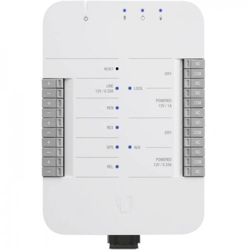 Ubiquiti UA-Hub-Door UniFi Access Hub Network Single Door Controller with 4x 1GbE Ports, 3x PoE Outputs DIN-Rail Mounting