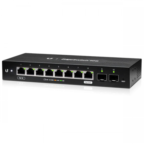 Ubiquiti EdgeSwitch 10X, 10-Port Gigabit Switch with Poe Passthrough ES-10X