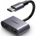 UGreen Usb-C One-Two Converter Gray UG.CM232-60165