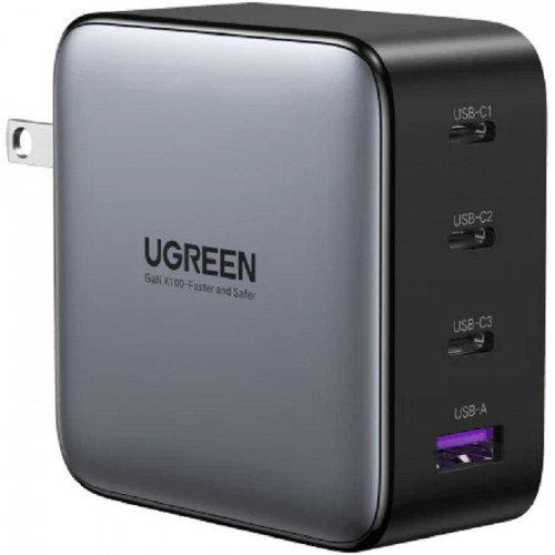 UGreen Nexode 100W 4-Port 1A-3C PD GaN Fast Charger Gray UG.X565-45226.GY