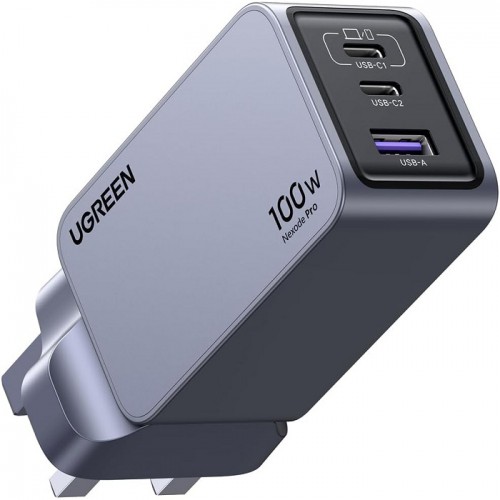 UGreen Nexode Pro 100W 3-Port 1A-2C PD GaN Fast Charger with UG.X757-25875.GY