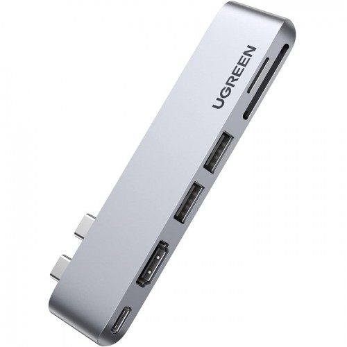 UGreen Dual Usb-C To HDMI2 Usb 3 Atf Sdusb-C Gray UG.CM380-80856