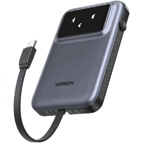 UGreen Powerbank Robotic 10000 Mah Pd 30W With Built-In Usb- UG.PB511-35603B.GY