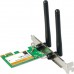 Tenda Wireless Dongle N300 300Mbps PCI Express Adapter with 2 High Gain Antennas for desktop PC（W322E）