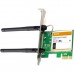 Tenda Wireless Dongle N300 300Mbps PCI Express Adapter with 2 High Gain Antennas for desktop PC（W322E）