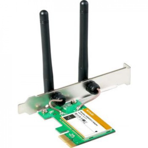 Tenda Wireless Dongle N300 300Mbps PCI Express Adapter with 2 High Gain Antennas for desktop PC（W322E）