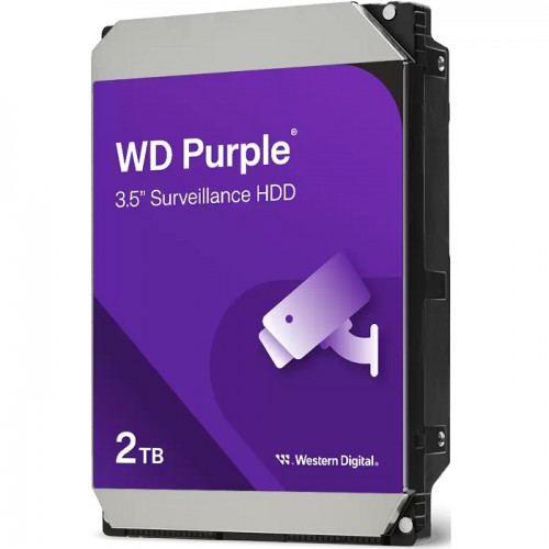 Western Digital 2TB WD Purple Surveillance Internal Hard Drive HDD - SATA 6 Gb/s, 256 MB Cache, 3.5"