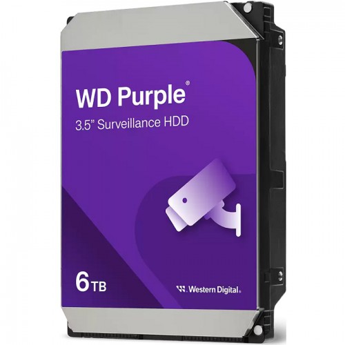Western Digital 6TB WD Purple Surveillance Internal Hard Drive HDD - SATA 6 Gb/s, 256  MB Cache, 3.5"