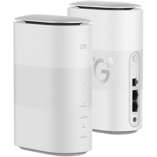 ZTE 5G CPE MC801A 5G WiFi Router Fast WiFi 6 Up to 3.8Gbps NanoSIM card slot 2-Port Switch Dual Band White